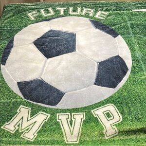 Soccer Themed Month Milestone Blanket